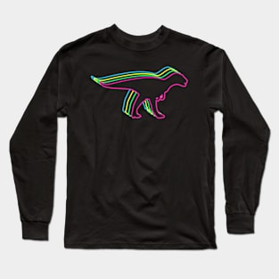 Carnotaurus 80s Neon Long Sleeve T-Shirt